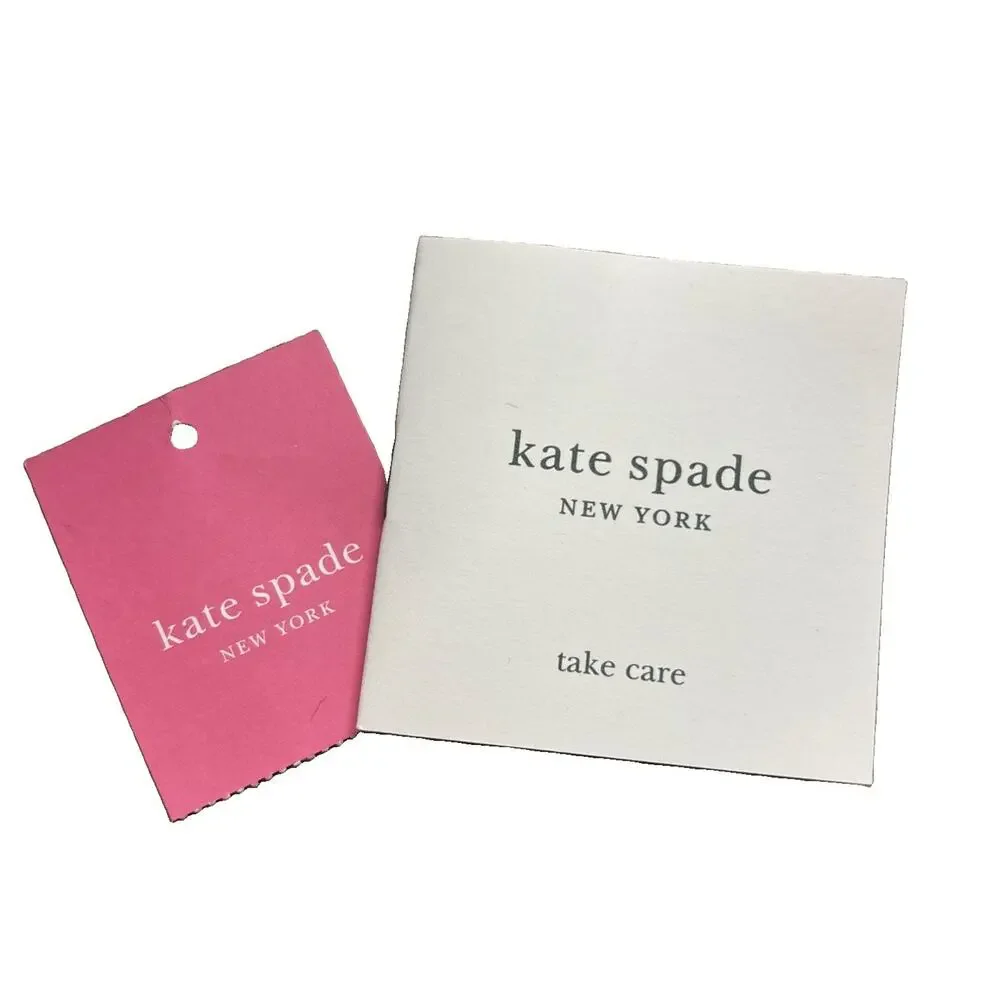 Kate Spade Dawn Paper Rose Medium Dome Cosmetic Makeup Bag Blue Floral Nylon New
